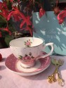 NAUJAS PUODELIS DUO "RETRO ROSE", 1 VNT, KAULINIS PORCELIANAS