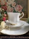 PUODELIS TRIO ROYAL KNIGHT "WHITE & GOLD", 1 VNT, KAULINIS PORCELIANAS