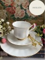 PUODELIS TRIO ROYAL KNIGHT "WHITE & GOLD", 1 VNT, KAULINIS PORCELIANAS